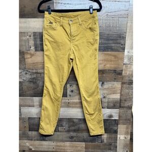 Kuhl Mustard Yellow Stretch Cotton Blend Slim Fit Pants Women 6 Short